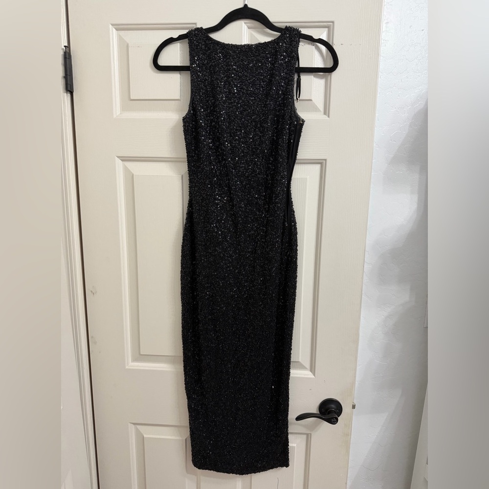 Oh Polly Black Sequin Maxi Dress